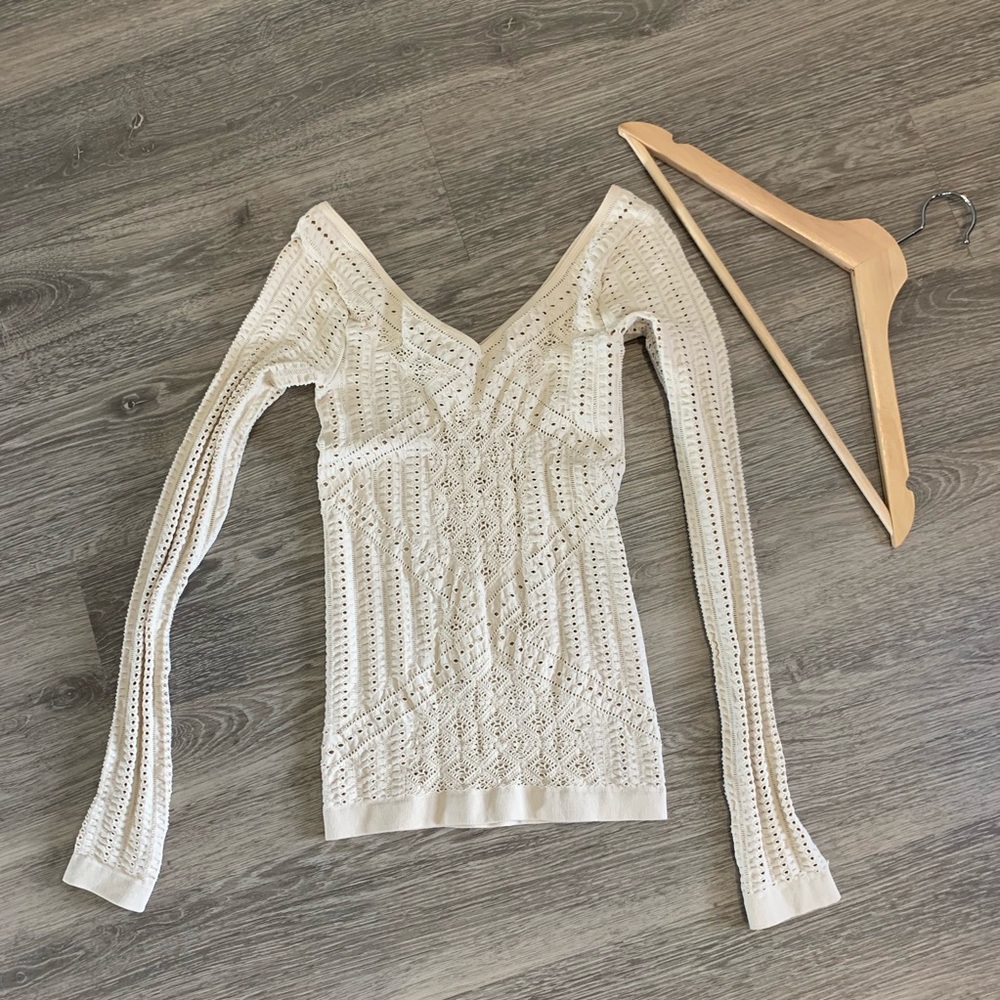 Bebe Fitted Long Sleeve Top